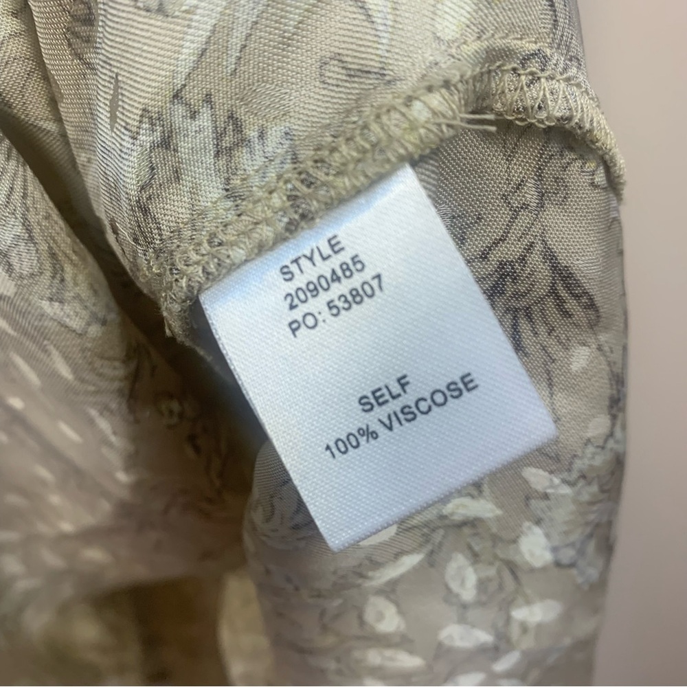 Current air Anthropologie Floral Satin Tiered Maxi Dress Long Sleeve - Picture 2 of 12